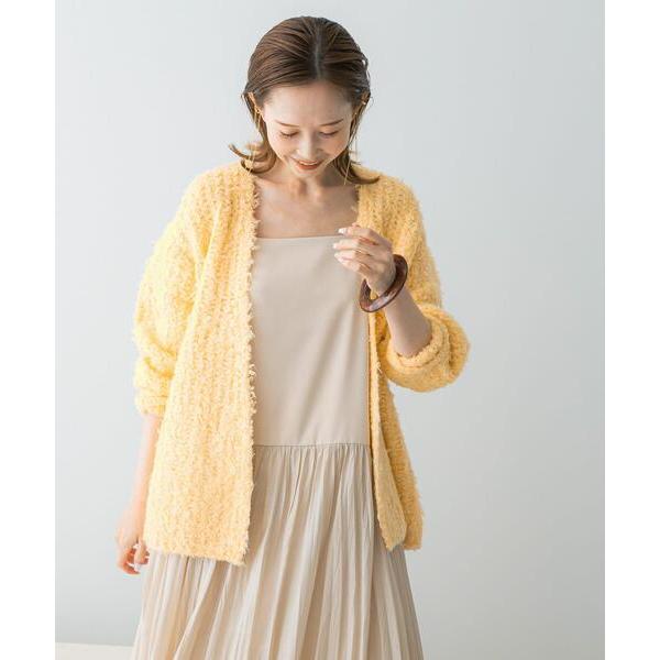 カーディガン ヘアリーカーディガン レディース