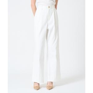 パンツ 「セットアップ対応商品」デニムライクタックパンツ レディース