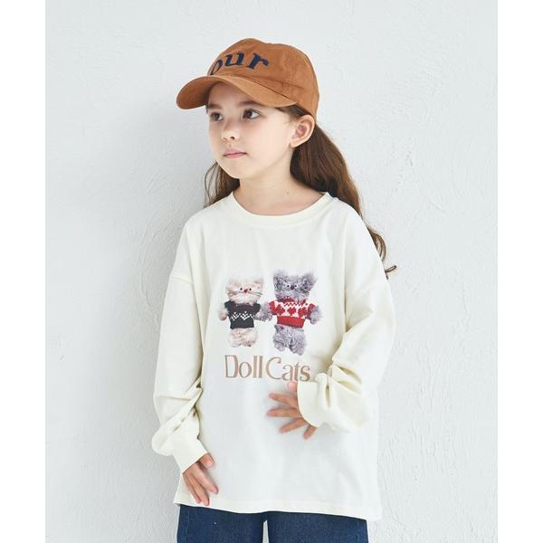 tシャツ 「綿100%」ユニセックス ルーズシルエット アニマルプリント長袖Tシャツ キッズ 子供服...