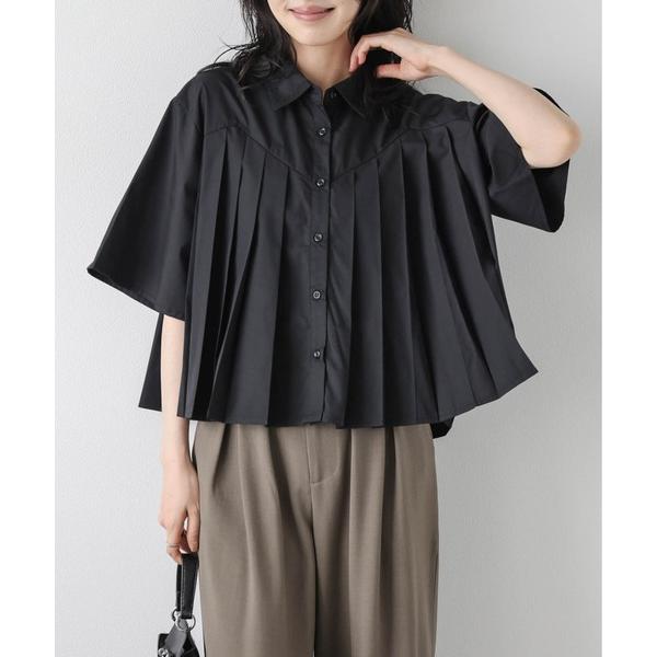 ブラウス シャツ プリーツデザインシャツ レディース