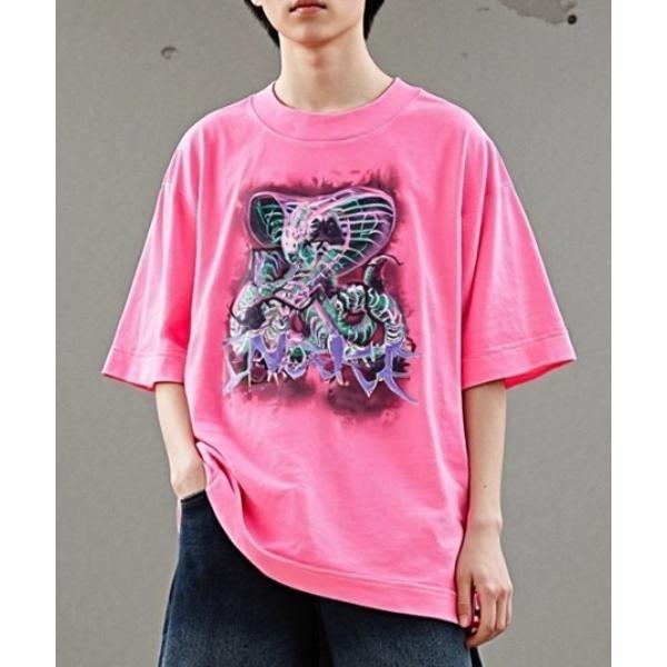 tシャツ A'GEM/9 × .kom 「AQI」 グラフィックプリントTシャツ メンズ レディース
