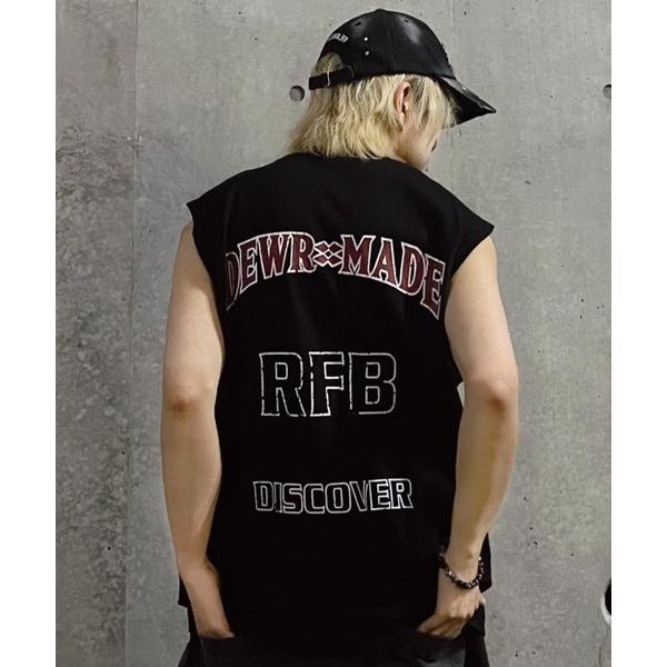 tシャツ A'GEM/9 × .kom 「HEHUI」 ヴィンテージロゴプリントノースリーブ メンズ...