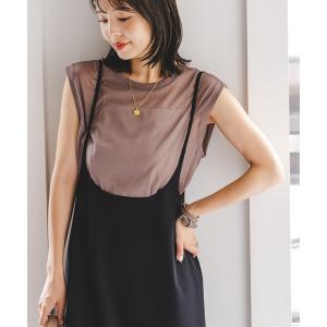 tシャツ 「追加」シアースキニーノースリーブトップス4 レディース