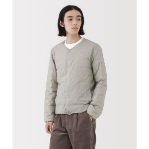 コート ジャケット 紳士　軽量ダウンポケッタブルノーカラージャケット メンズ レディース