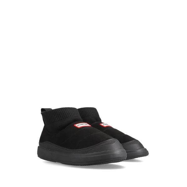 スリッポン ユニセックス イン/アウト ビーガン スエード ニッテッド カフ ブーツ レディース メ...