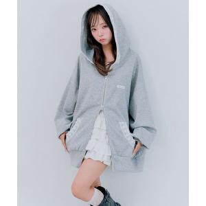 パーカー レース付きZIPパーカー レディース