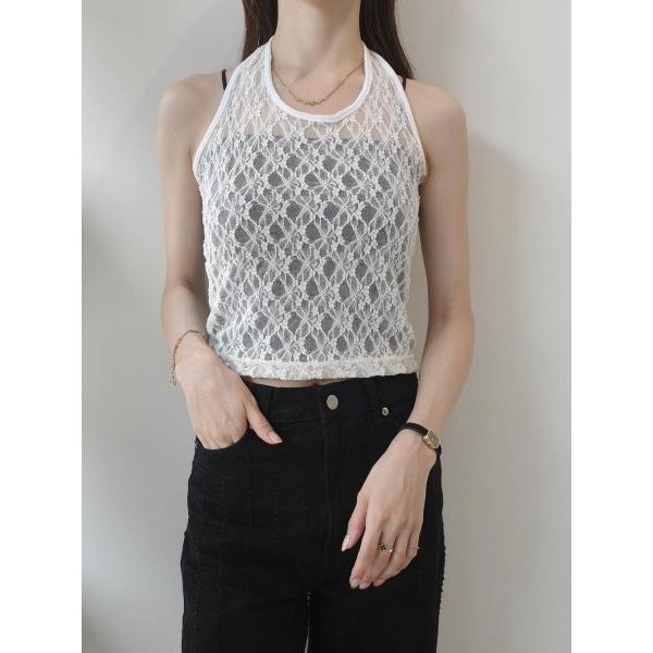 tシャツ ホルターネックレーストップス / ホワイト レディース