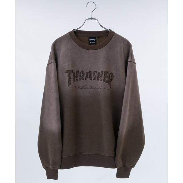 トレーナー スウェット 「at」「THRASHER/スラッシャー」裏起毛 フェード加工 フロントロゴ...