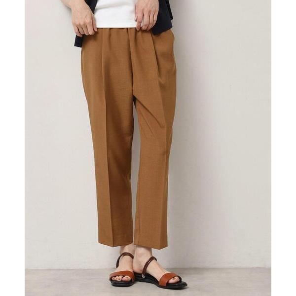 パンツ 「ウエストゴム・洗える」センターライン入りテーパードパンツ（XS〜L） レディース