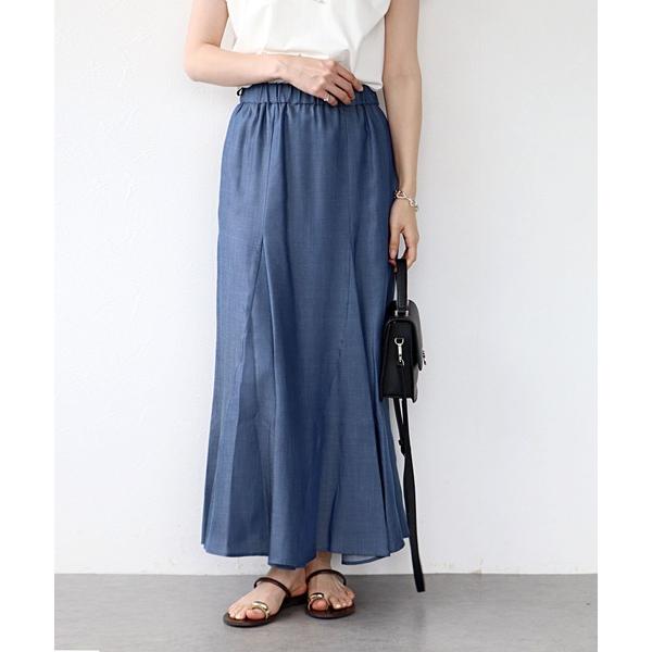 スカート キュプラデニムマーメイドスカート「セットアップ可」