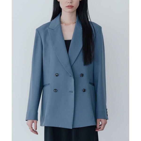 ジャケット テーラードジャケット 「セットアップ対応」ウーステッドライクダブルジャケット レディース