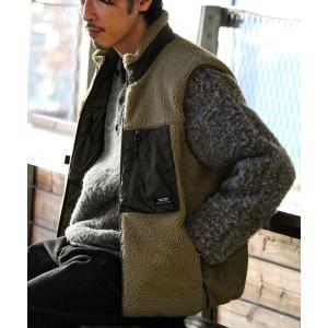 ダウンベスト ベスト 「2WAYで着回せる」「UNISEX」GLOSTER配色別注 TAIONボア×ダウンベスト メンズ レディース