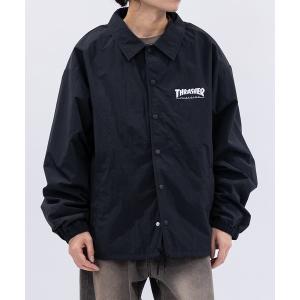 ナイロンジャケット 「at」「THRASHER/スラッシャー」ナイロン ロゴプリント コーチジャケット メンズ レディース