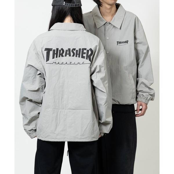ナイロンジャケット 「at」「THRASHER/スラッシャー」ナイロン ロゴプリント コーチジャケッ...