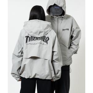 マウンテンパーカー ウインドブレーカー 「at」「THRASHER/スラッシャー」ナイロン ロゴプリント シェルジャケット マウンテンパーカー