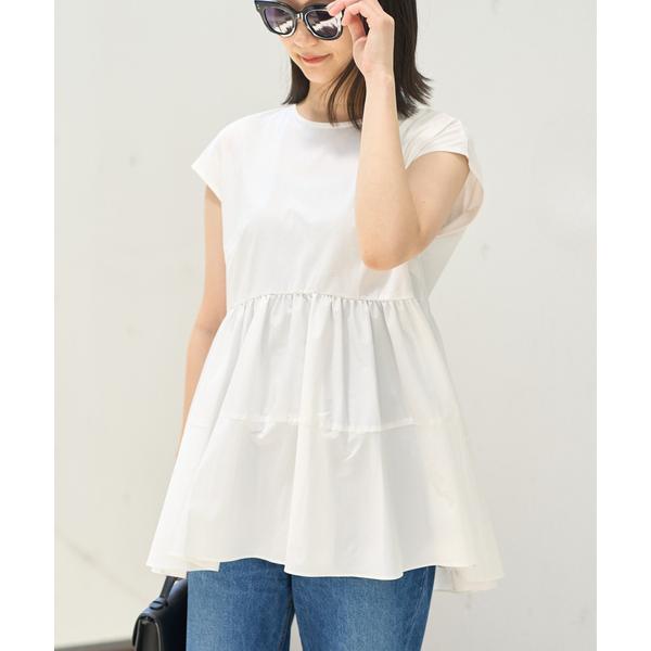 tシャツ ドッキングペプラムプルオーバー レディース