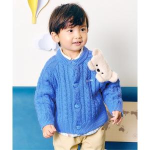 カーディガン  tiny bear モチーフカーディガン_マシンウォッシャブル キッズ 子供服 男の子 女の子