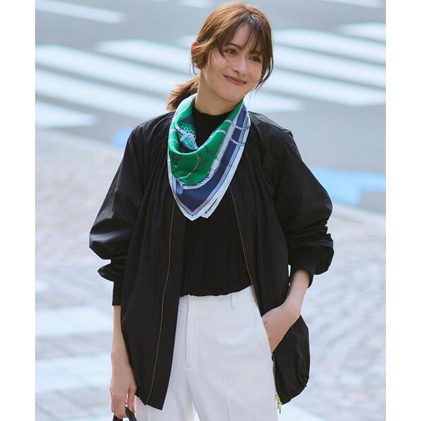 ブルゾン アウター 「撥水加工」ソフトメモリータフタ ミドル丈 ブルゾン レディース