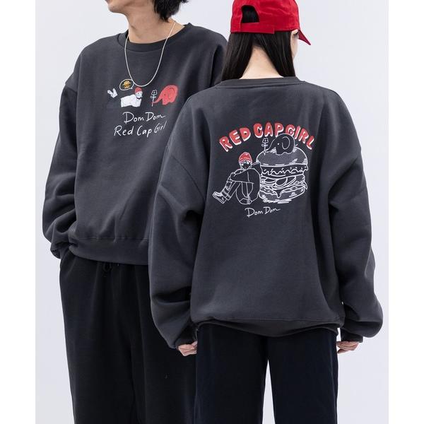 トレーナー スウェット 「a-r」「RCG×DOMDOM」裏起毛 コラボイラストプリント クルーネッ...