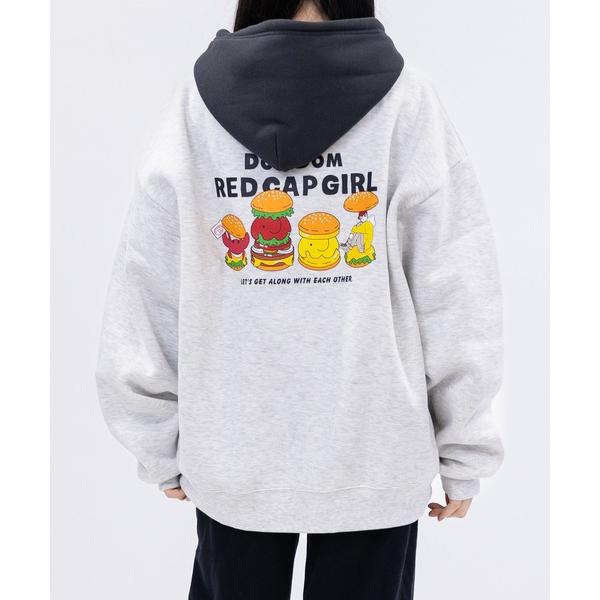 パーカー 「a-r」「RCG×DOMDOM」裏起毛 どむぞうくん刺繍 イラストプリント フーディ メ...