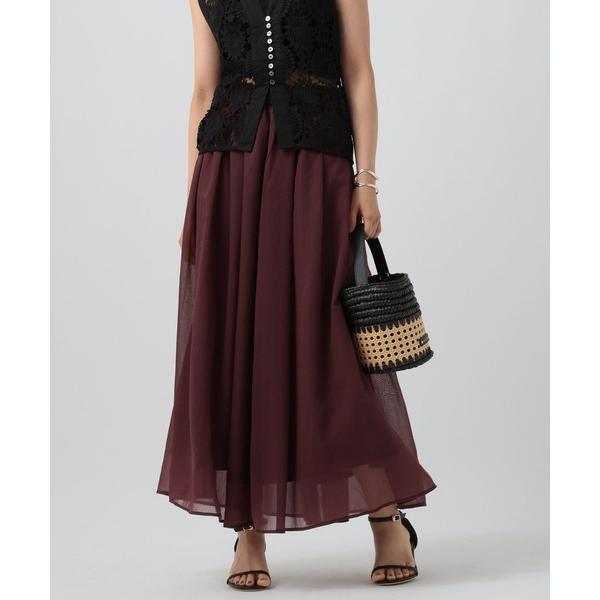 スカート 「抜け感をプラス」シアーフレアスカート