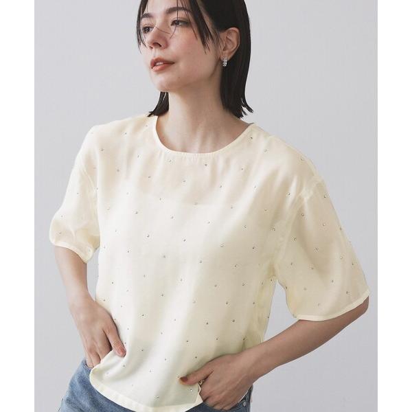 ブラウス シャツ シアービジューブラウス「手洗い可」 レディース