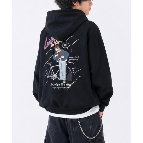 パーカー 「a-r」「RedCapGirl/レッドキャップガール」バックイラスト シルキータッチ フ...