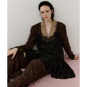 ジャケット テーラードジャケット many ribbon jacket レディース