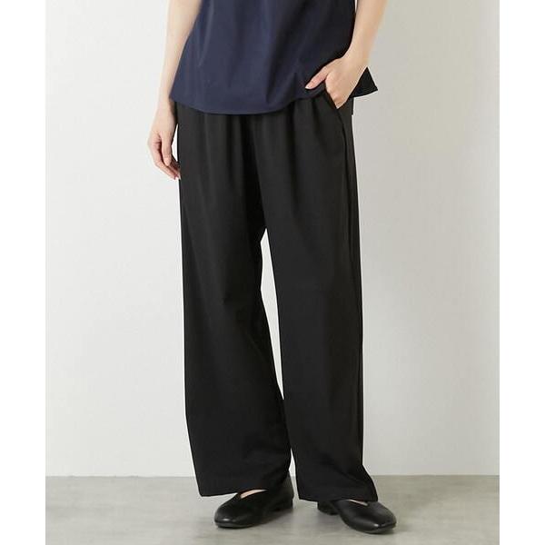 パンツ 「Allease/オールイーズ」ナイロンストレッチイージーワイドカットパンツ レディース