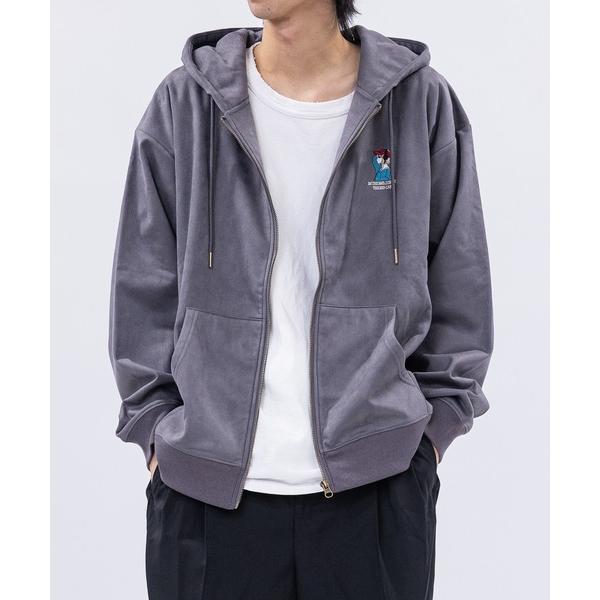 パーカー 「a-r」「RedCapGirl/レッドキャップガール」カットスウェード ワンポイント刺繍...