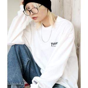 tシャツ 「THRASHER/スラッシャー」ワンポイント刺繍ロゴ ロングスリーブTシャツ メンズ レディース