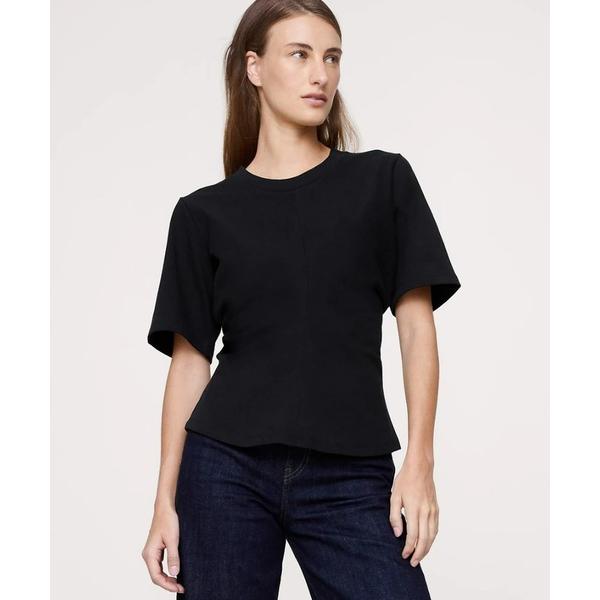 tシャツ 半袖 コットン ドレープ Tシャツ レディース