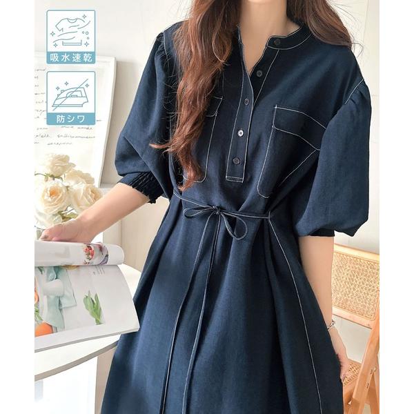 ワンピース 「UVカット・吸水速乾・防シワ機能付き」主役級！さらりと着られるシンプル派のためのノーカ...