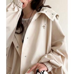 マウンテンパーカー ウインドブレーカー 大人の抜け感。ボリュームスリーブ ショート丈 マウンテンパーカー レディース