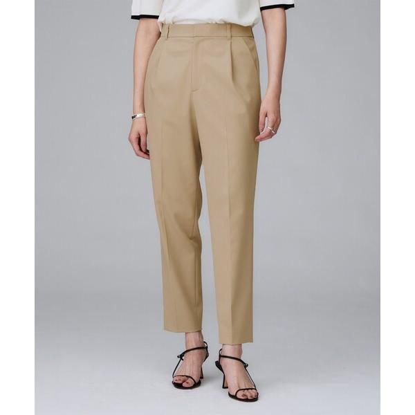 パンツ 「はっ水/後ろウエストゴム/洗える」ストレッチテーパードパンツ レディース