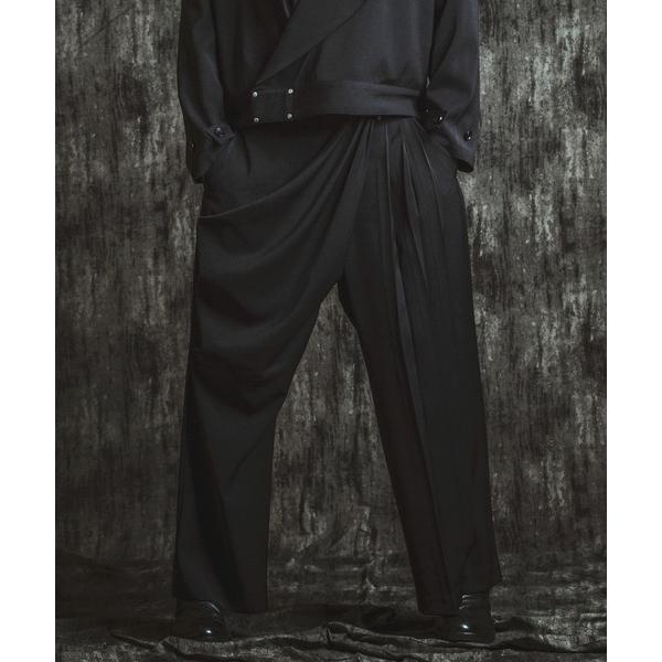 スラックス 「NO ID.」Drape Tuck Wide Trousers / ドレープ タック ...