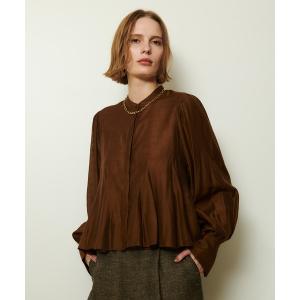 ブラウス シャツ ヘムマチフレアブラウス レディース