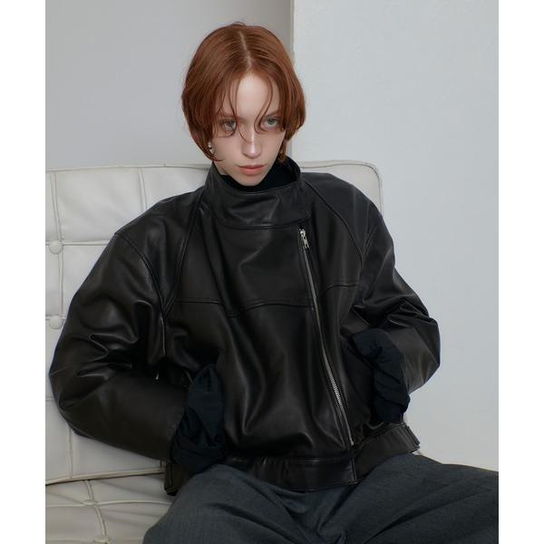 ブルゾン アウター レザーブルゾン レディース
