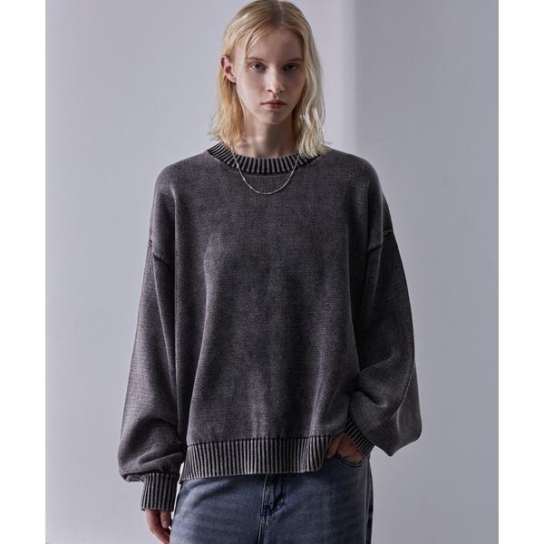 セーター ニット ヴィンテージピグメント ルーズニット メンズ レディース