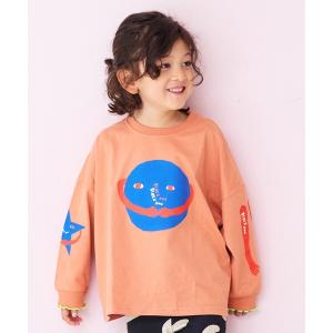 tシャツ ソデリブビッグロンＴ/前後プリント キッズ 子供服 男の子 女の子