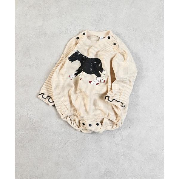 ベビー服 ロンパース ワッフル長袖ボディシャツ