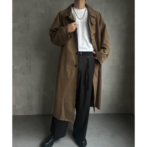 ステンカラーコート コート カットオフ ステンカラーコート メンズ