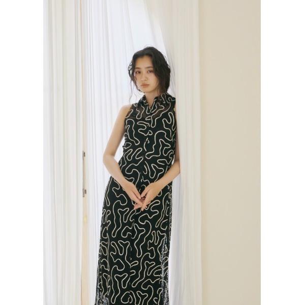 ワンピース wave cord design dress