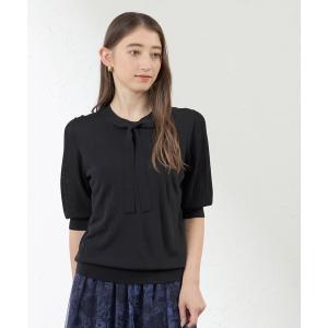 ニット セーター バルキーレーヨンボウタイニット レディース