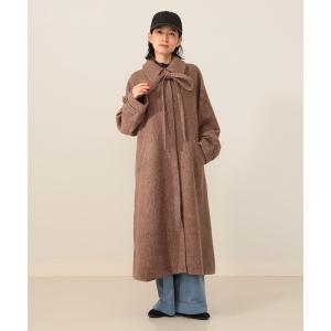 コート アウター リボン コート レディース