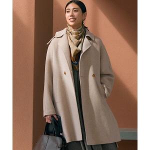 23区（ニジュウサンク） ハイネックロングコート 無地 フライフロント