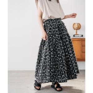 スカート リボンジャガードスカート