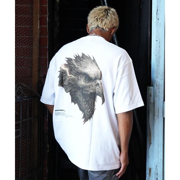 tシャツ SANDER LAND 9.1ozマグナムウェイト 雷鳥 バックプリント ビッグシルエット...