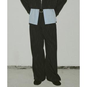 スラックス STRIPE WIDE ONE TUCK PANTS メンズ レディース