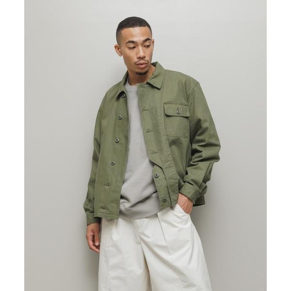コート ジャケット CREW HERRINGBONE OVER SHIRT メンズ レディース